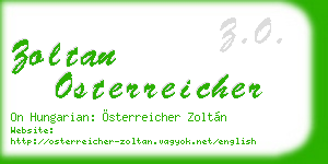 zoltan osterreicher business card